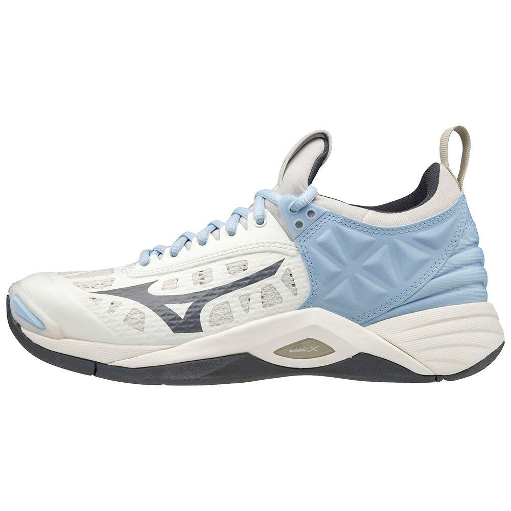 Mizuno Men's Volleyball Shoes White/Dark Grey Wave Momentum Shoes - V1GC191218